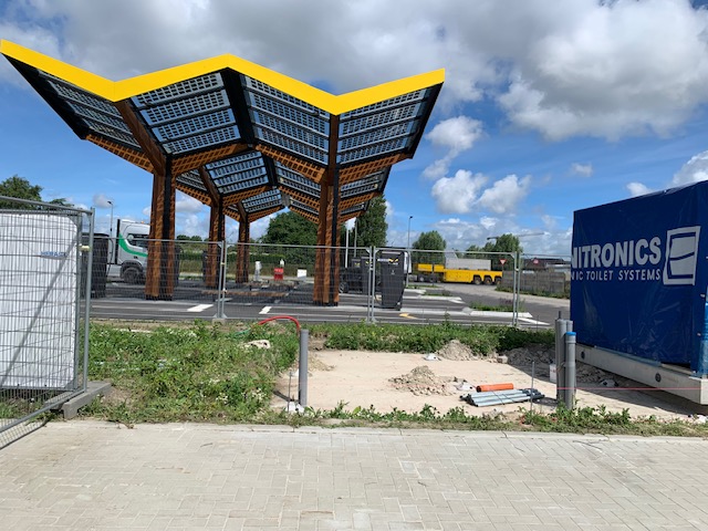 Knokke, Fastned aanbouw Sanitronics Revolving Toilet