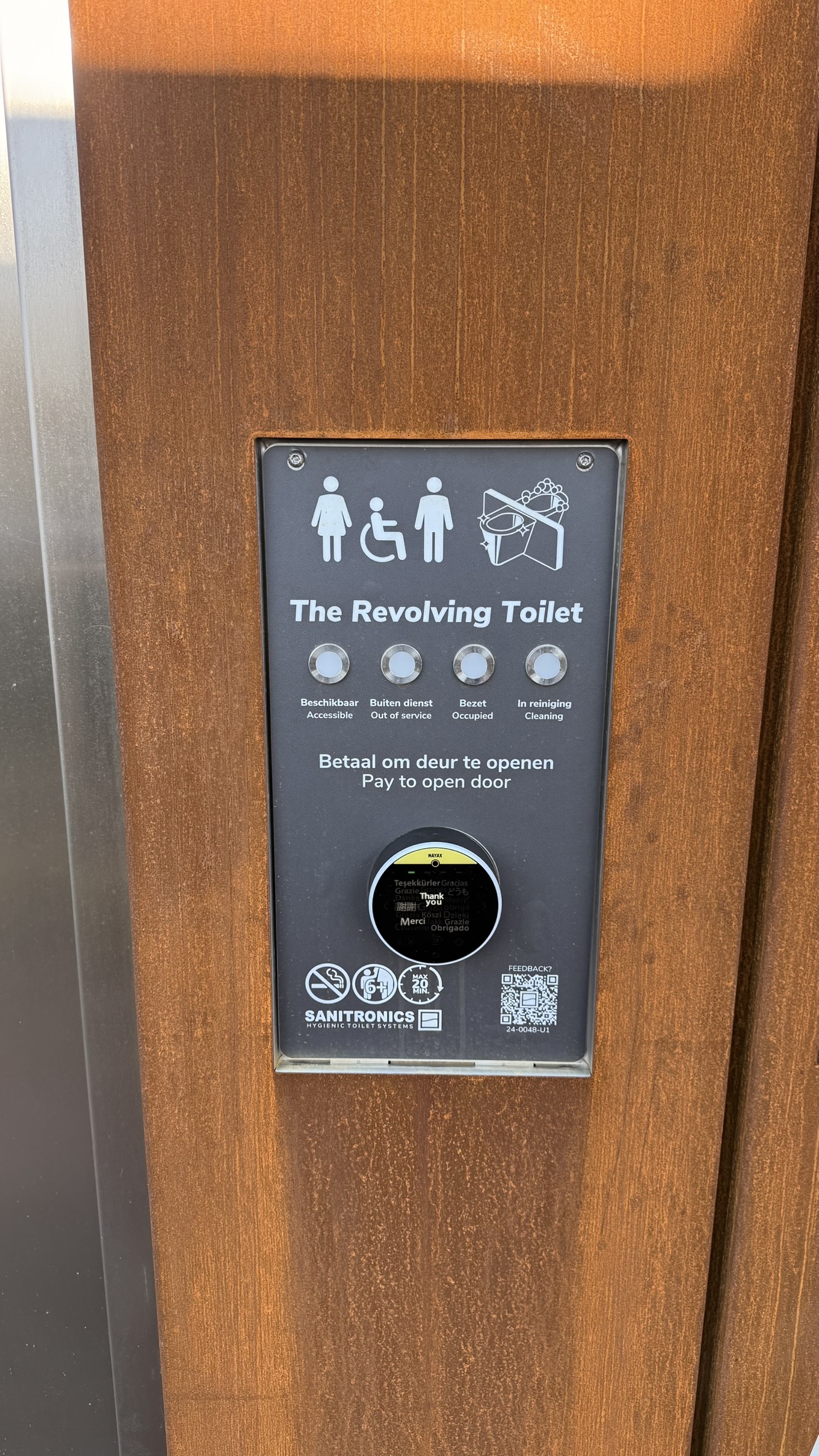 Sanitronics restroom facility at Parking Berkhei