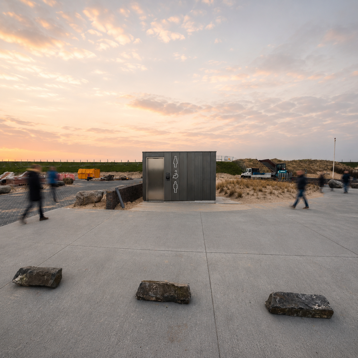 Öffentliche Toilette am Strandweg in Petten